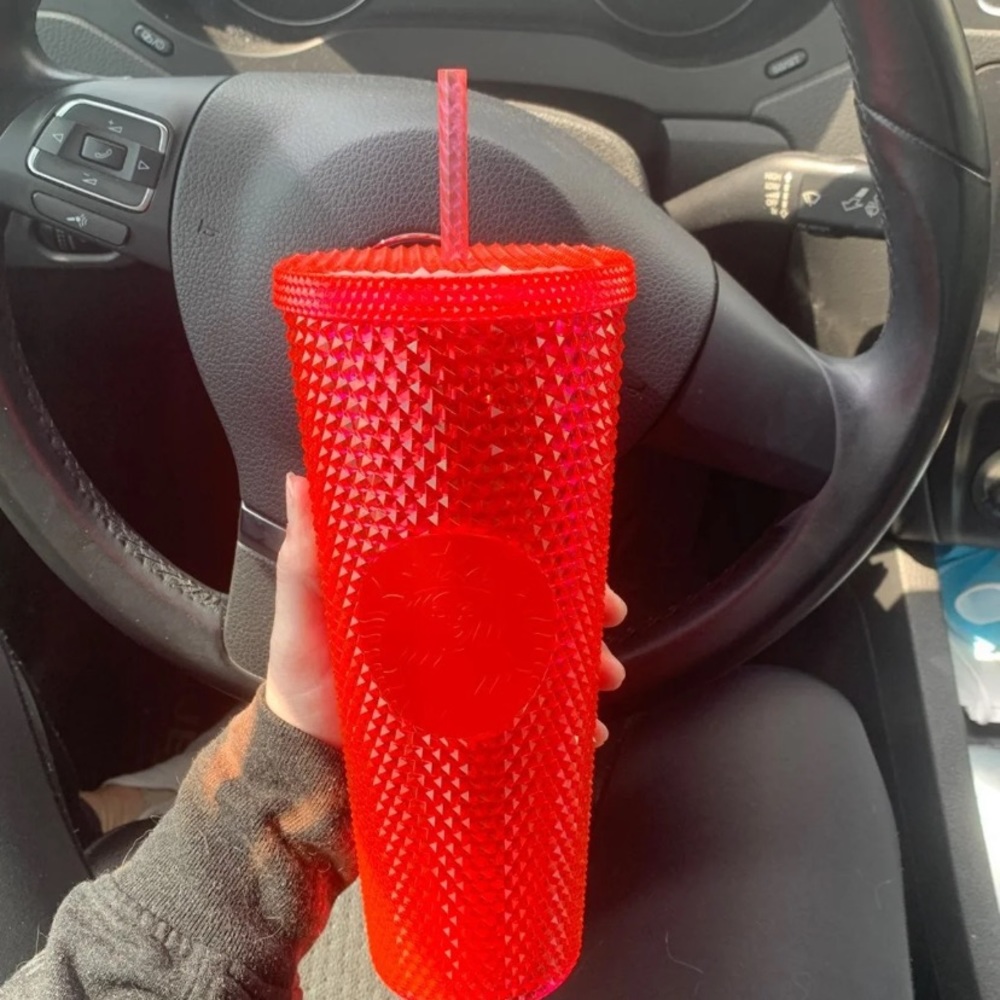 SOLD Starbucks pink studded tumbler